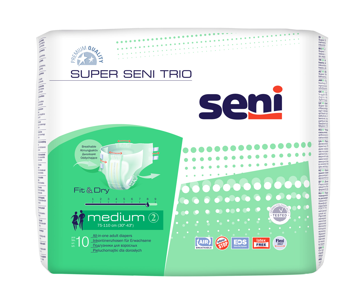 Pieluchomajtki dla dorosłych Super Seni Trio Medium 10szt.