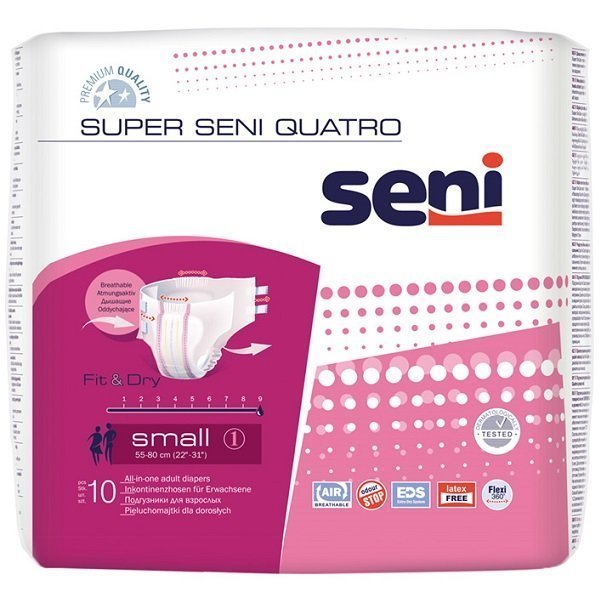 Pieluchomajtki dla dorosłych Super Seni Quatro Small 10szt.