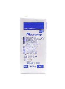 Kompresy z gazy 13 nitkowej Matocomp niejałowe 12 warstwowe 7,5x7,5cm 100szt.